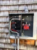 Outside main electrical service upgrade