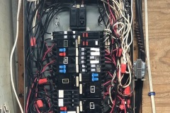 Before during and after of an electrical circuit breaker panel upgrade with a generator setup