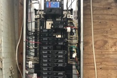 Before during and after of an electrical circuit breaker panel upgrade with a generator setup