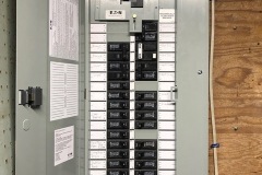 Before during and after of an electrical circuit breaker panel upgrade with a generator setup