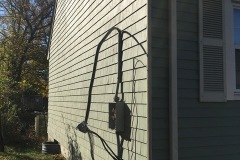 Outside main electrical service upgrade