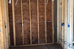 New construction electrical rough wiring before insulation and sheetrock