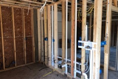 New construction electrical rough wiring before insulation and sheetrock