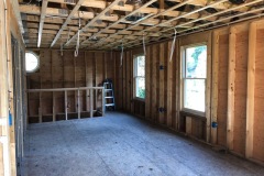 New construction electrical rough wiring before insulation and sheetrock