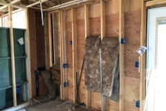 New construction electrical rough wiring before insulation and sheetrock