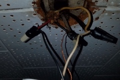 Old wiring upgrade from knob and tube to modern romex wiring.  New switches, receptacles, and lighting