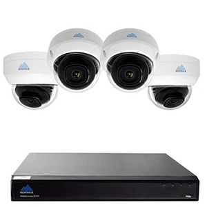 Ultra HD 4K 8 Channel Security System featuring 4 Real-Time 4K IP Vandal Dome Cameras