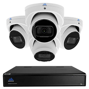 8 Channel Ultra HD 4K Security Camera System featuring 4 4K Starlight AI Audio Turret Cameras