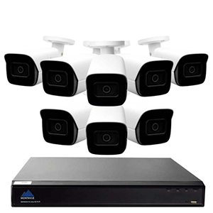 16 Channel 4K Security Camera System featuring 8 Smart Motion Detect 8MP Audio IP Cameras