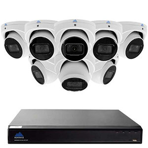 16 Channel Ultra HD 4K Security Camera System featuring 8 AI 4K 8MP Audio Turret Cameras