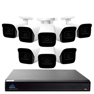 8 Channel Ultra HD 4K Security Camera System featuring 8 Smart Motion Detect 4K Audio IP Cameras