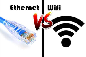 Graphic of Ethernet vs. Wifi